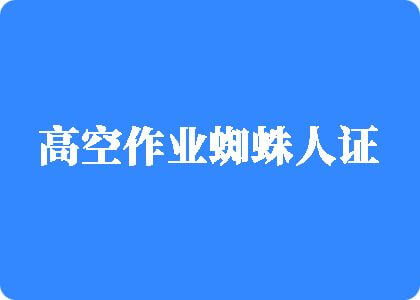 搞B逼视频高空作业蜘蛛人证